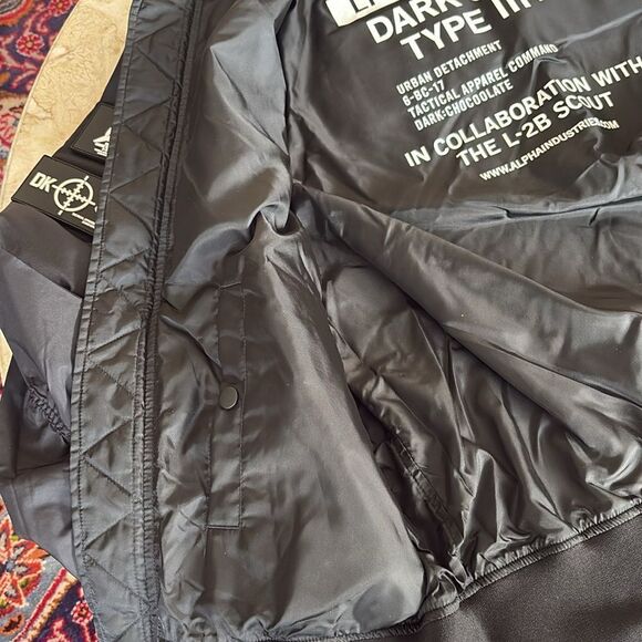 NWOT Alpha Industries - Black Chocoolate - Flyers MA-1 Bomber Jacket Unisex - Picture 14 of 15